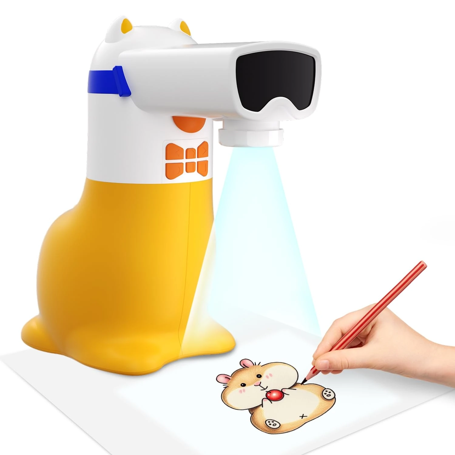 BrightBuddies Creative Birthday Gift for Boys and Girls, AI Drawing Projector for Kids with Voice, Smart Educational Tracing Robot, Christmas Gifts STEM Toys for Children Ages 4 5 6 7 8 (Yoturetoys)