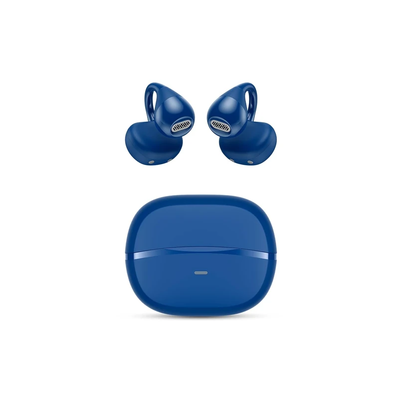 SPC Boost Clip - Wireless Headphones with Open-Ear Clip | ENC for Clear Calls | 26h Battery Life | Bluetooth and Google Fast Pair | IPX5 | Touch Control and Voice Assistant - Blue