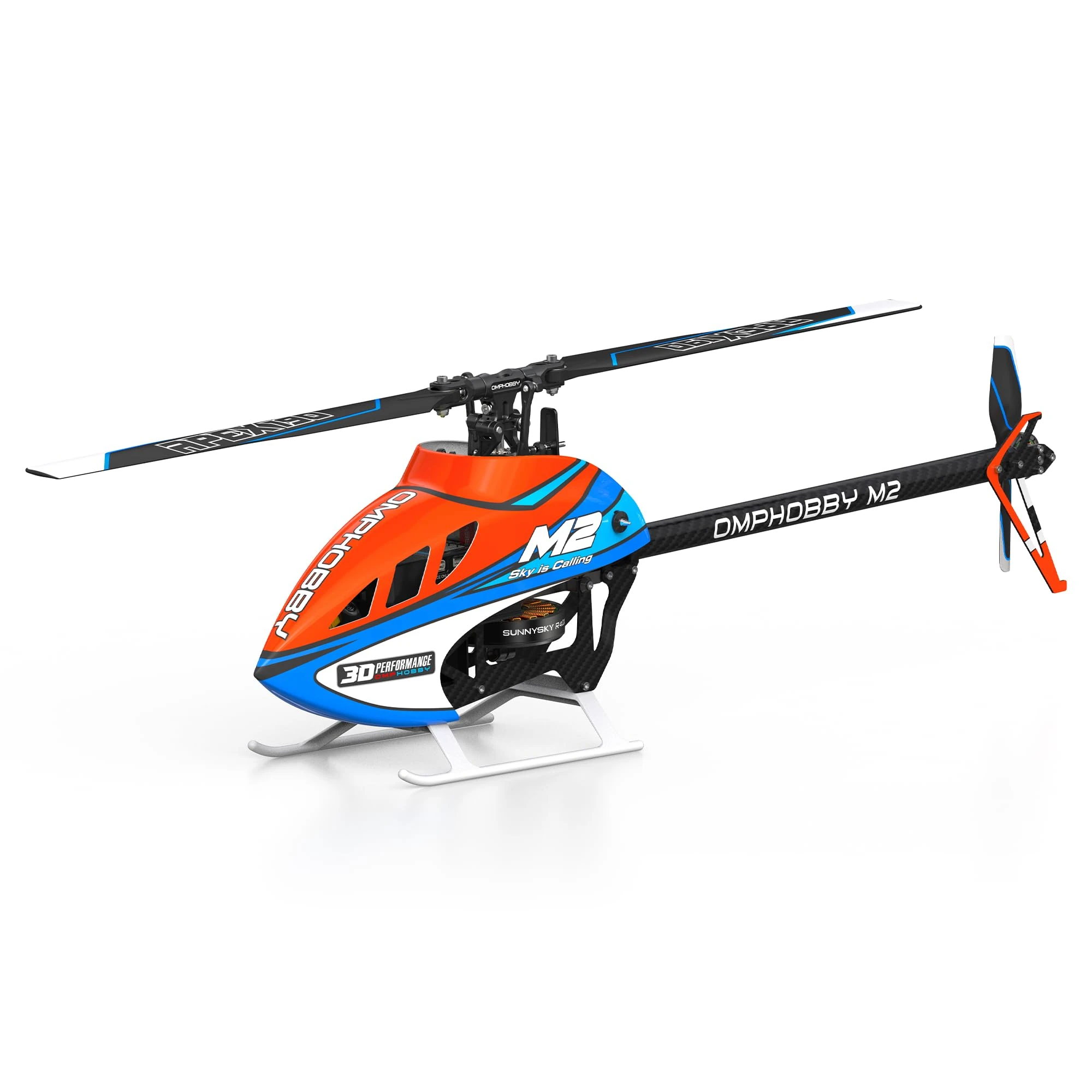 OMPHOBBY M2 V3 PRO RC Helicopter for Adults, Support APP Tuning & Telemetry, 6CH 3D Brushless Direct Drive, Lightweight 320g, OFS3 Flight Control, 200-Class Mini Helicopter for Outdoor Orange PNP