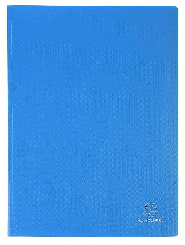 Exacompta – Ref. 8852E – Box of 10 OPAK Show folders – 50 Smooth Transparent Pockets – 100 Views – for A4 Format – Dimensions 24 x 32 cm – semi-Rigid Polypropylene Cover – Light Blue