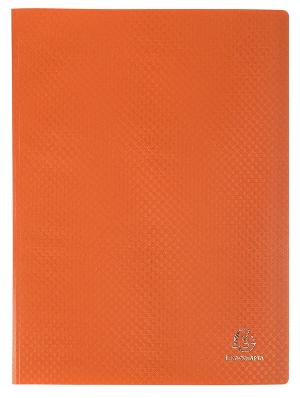 Exacompta – Ref. 88424E – Box of 10 OPAK Show folders – 40 Smooth Transparent Pockets – 80 Views – for A4 Format – Dimensions 24 x 32 cm – semi-Rigid Polypropylene Cover – Orange
