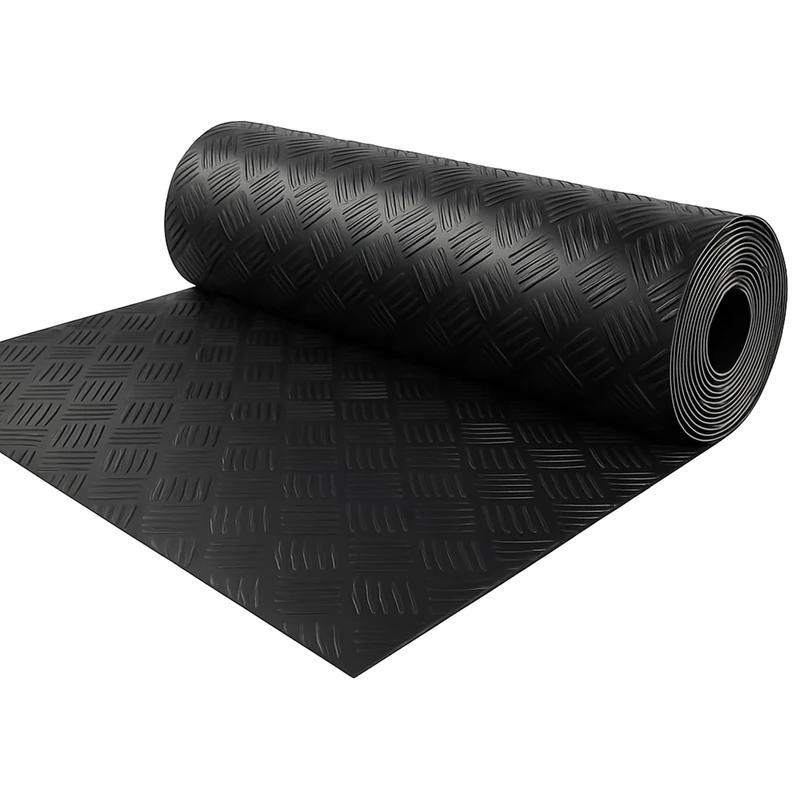 LILENO HOME Ribbed Rubber Mat Sold by the Metre 320 x 100 cm – Rubber Runner Ribbed Mat (3 mm) as Workshop Floor, Anti-Slip Mat, Workbench Support and Floor Mat – Rubber Mat for Cellar, Trailer