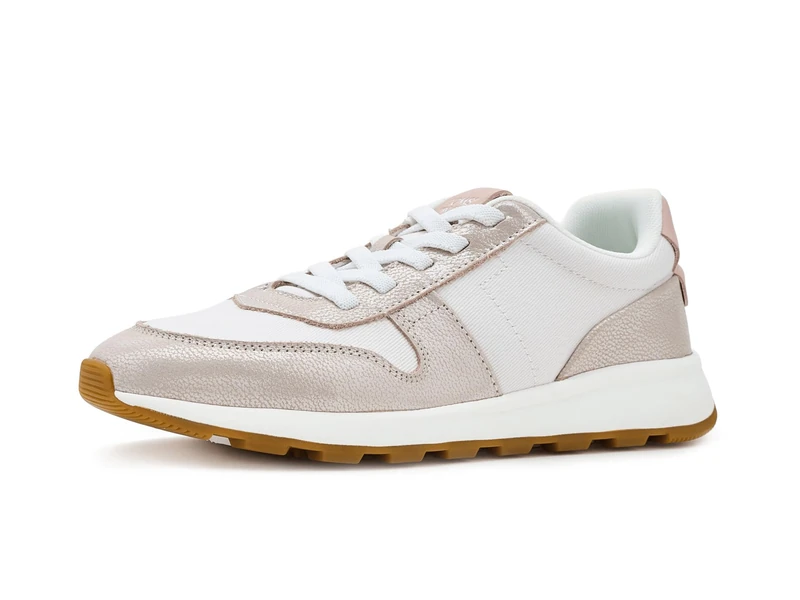 TOMS Women's TRVL LITE Retro Sneaker, Champagne Vintage Twill/Shimmer Suede, 9 UK