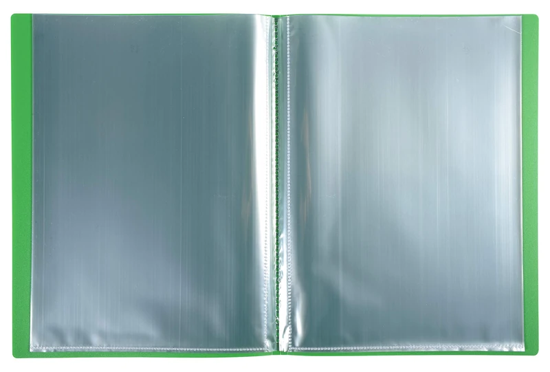 Exacompta – Ref. 8883E – Box of 8 OPAK show folders – 80 smooth transparent pockets – 160 views – for A4 format – dimensions 24 x 32 cm – semi-rigid polypropylene cover – light green