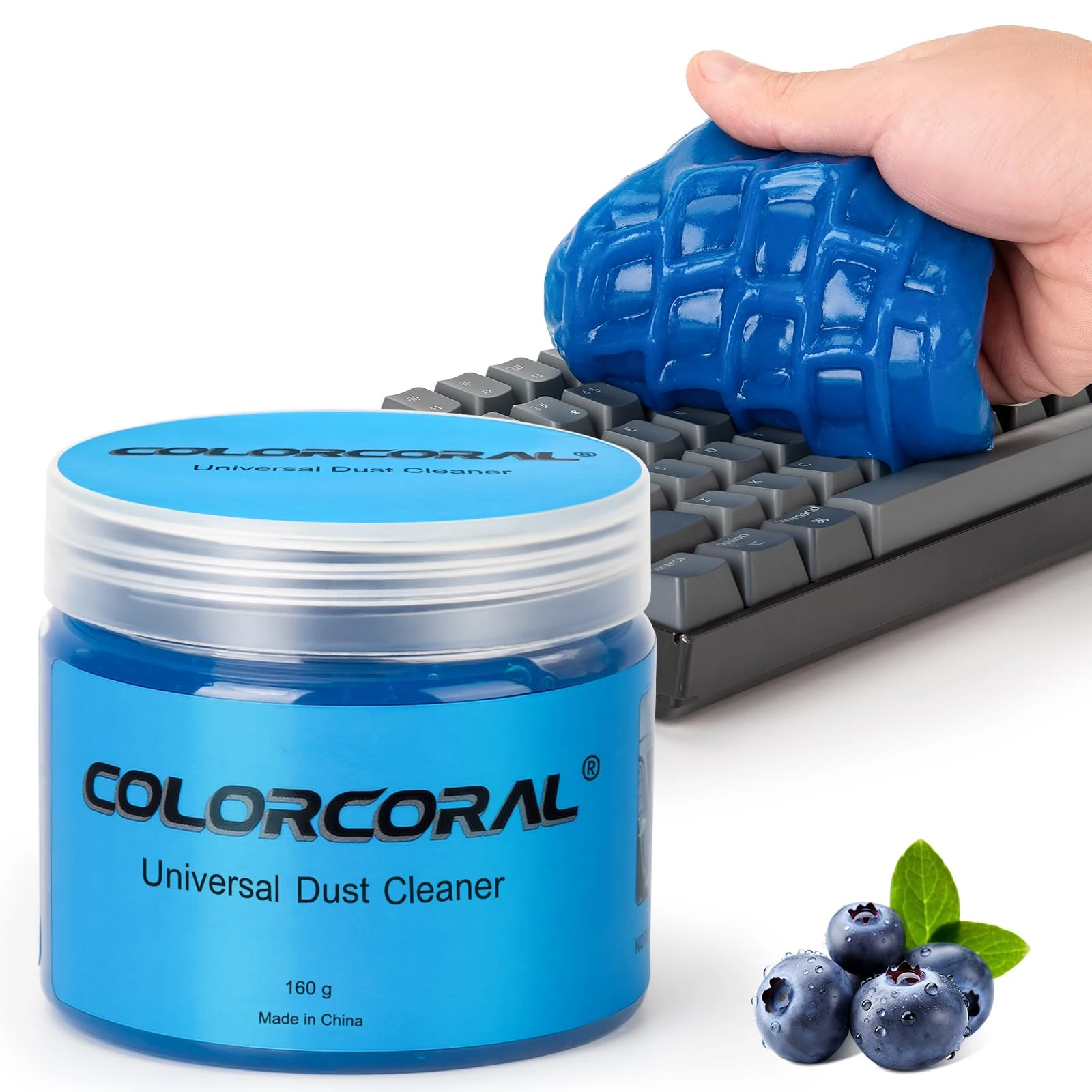 COLORCORAL Keyboard Cleaner Gel for PC Laptop Reusable Car Cleaning Gel Cleaner Slime for Car Dashboard, Universal Dust Cleaner Cleaning Putty Gel for Electronics, Computer, Vents, keyboard putty