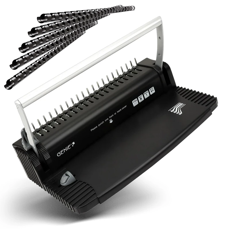 GENIE CB 820 Spiral Binding Device up to DIN A4 for Plastic Binding Combs - Image 1