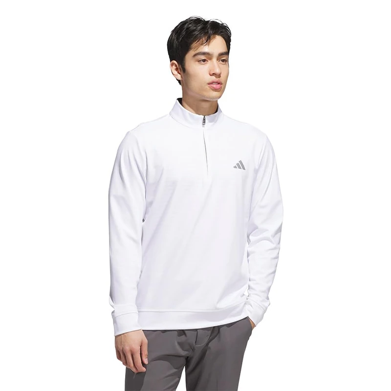 adidas Men's Ultimate365 Classic Quarter-Zip Sweatshirt, white, L