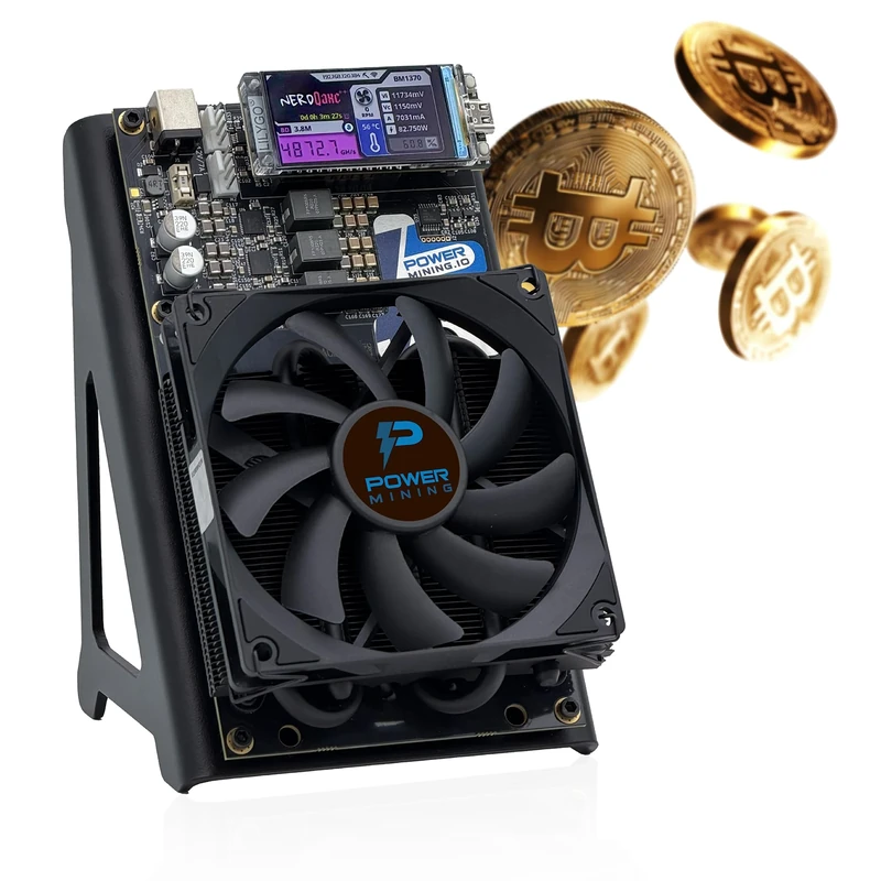 Power Mining NerdQaxe++ Miner - 4.8 TH/s, 72W, Wi-Fi & LAN