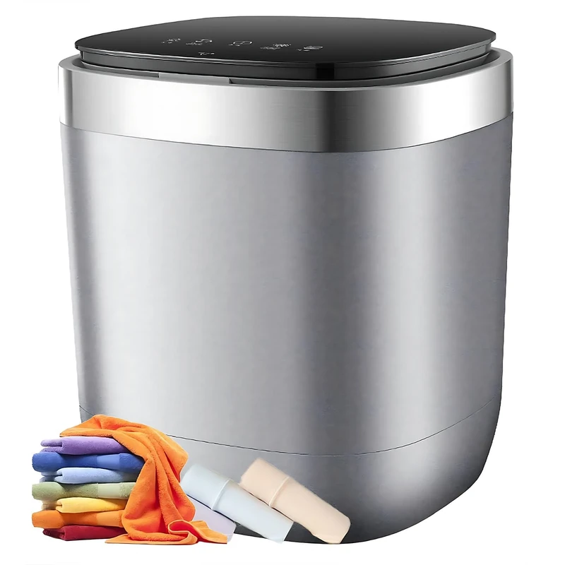 7L Portable Washing Machine, Fully Automatic 3-in-1 Washer Dryer Combo with Deep Clean, Compact Laundry for Underwear, Baby Clothes, Socks, Ideal for Apartments, Dorms, Travel