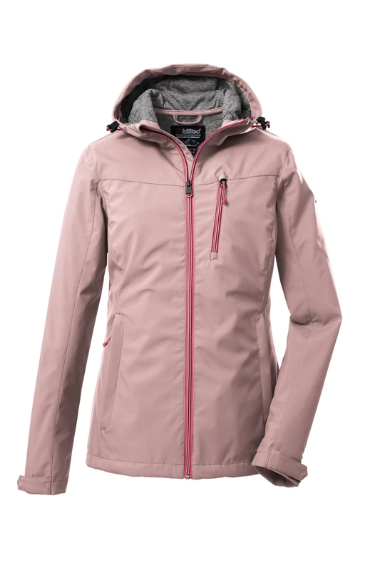 Killtec KOS 89 WMN SFTSHLL 39138-000 Women's Softshell Outdoor Jacket with Hood Mauve Rose 48