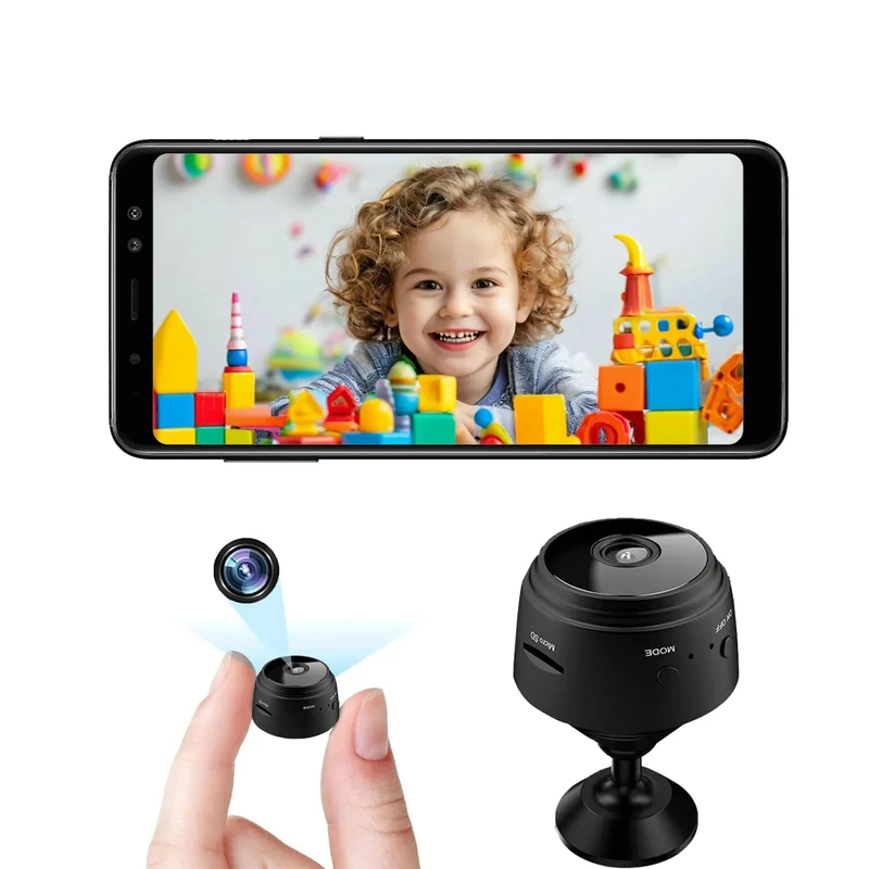 Spy Camera 1080P HD WiFi Hidden Cameras, Mini Wireless Indoor Camera for Home Security, Bluetooth Micro Secret Cam Nancy Cam Small Monitor with Motion Detection, APP Control for iOS/Android