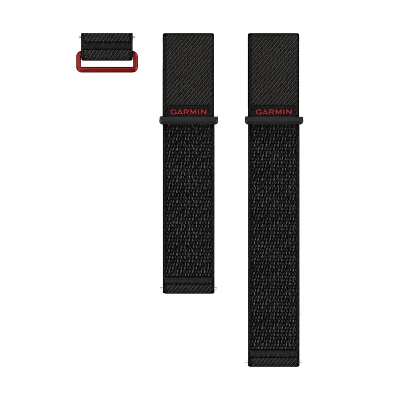 Garmin Quick Release Bands (24mm), suitable for selected Venu X1 series only, Original accessory, ComfortFit Nylon, Black
