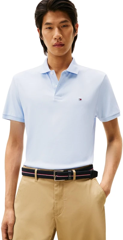 Tommy Hilfiger Men's Liquid Cotton Reg Seasonal Polo Mw0Mw39994, Blue, XS