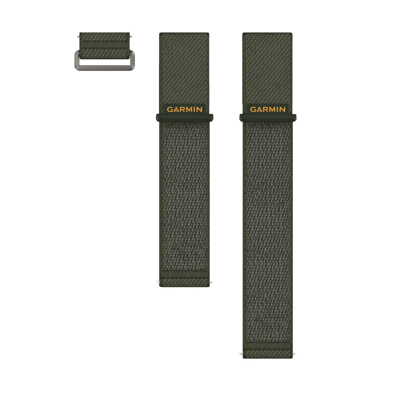 Garmin Quick Release Bands (24mm), suitable for selected Venu X1 series only, Original accessory, ComfortFit Nylon, Moss