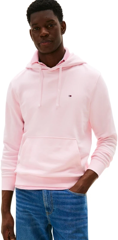 Tommy Hilfiger Men's Essential Terry Hoody Mw0Mw37235, PINK, L