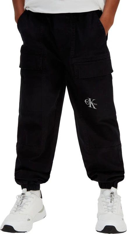 Calvin Klein Boys’ Jogging Bottoms Essential Cargo with Pockets, Black (Black [Csi] 25Cw1000175Ck), 14 Years