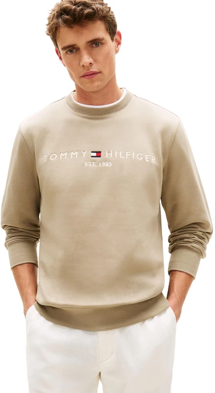 Tommy Hilfiger Men's Tommy Logo Sweatshirt Mw0Mw11596, GREEN, L