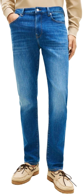 Tommy Hilfiger Men's Slim Bleecker Jax Indigo MW0MW42316, Denim, 34W / 32L