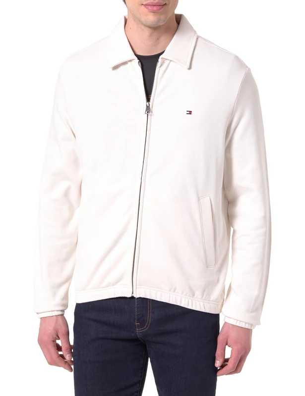 Tommy Hilfiger Men's Essential Terry Ivy Jacket MW0MW41767, YELLOW, XL