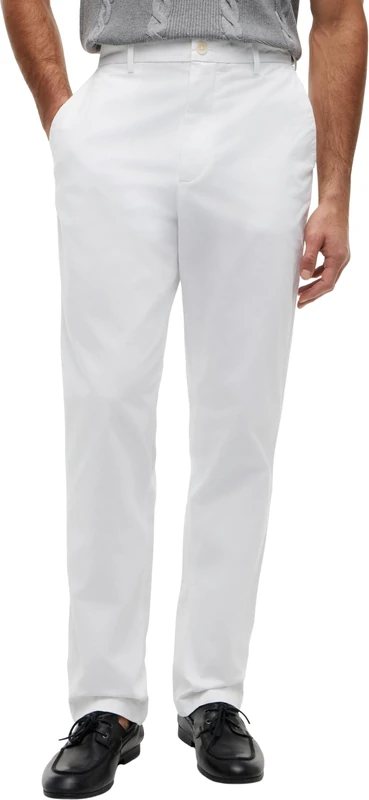 Tommy Hilfiger Men’s Chinos Dover Essential Twill Relaxed Fit, White (Th Optic White), 33W/32L