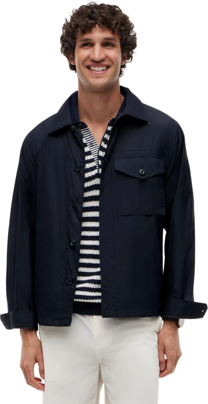 Tommy Hilfiger Men’s Shirt Jacket Extra Lightweight, Blue (Desert Sky), XL