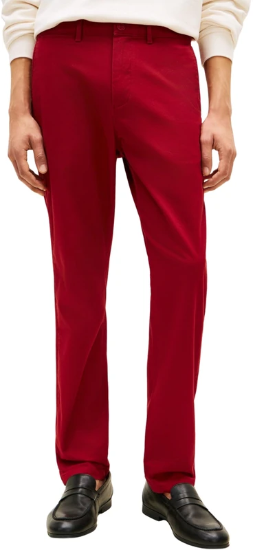Tommy Hilfiger Men’s Chinos Core Harlem Essential Twill Relaxed Fit, Red (Regatta Red), 30W/28L