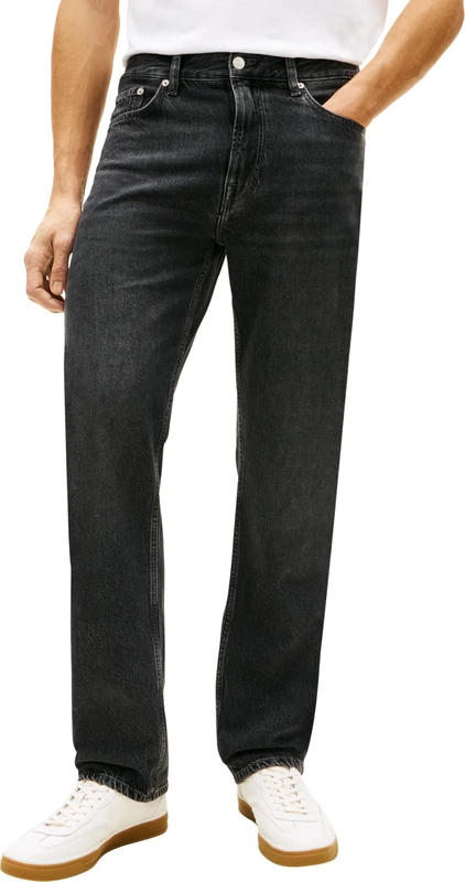 Tommy Hilfiger Men’s Jeans Regular Straight Dover in Cotton, Black (Dex Black), 40W/32L