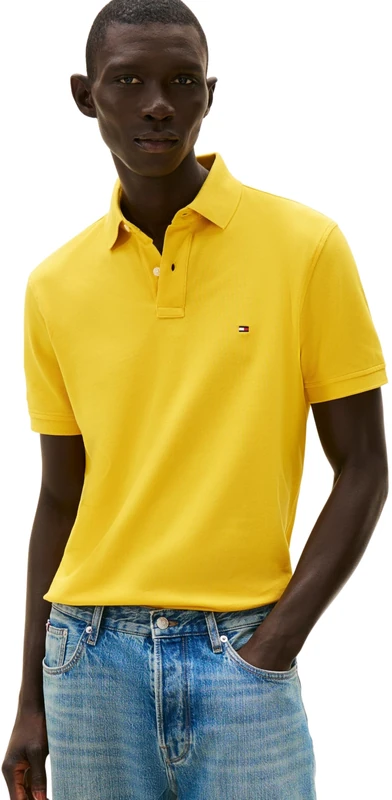 Tommy Hilfiger Men's 1985 Regular Polo Mw0Mw17770, Yellow, L