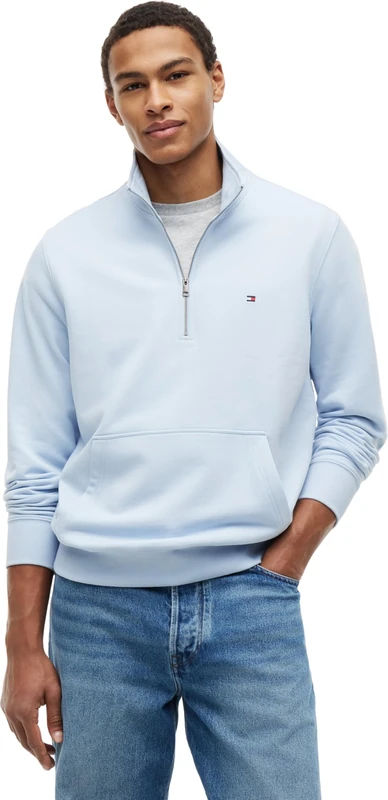 Tommy Hilfiger Men's Essential Terry New 1/4 Zip MW0MW43115, BLUE, L
