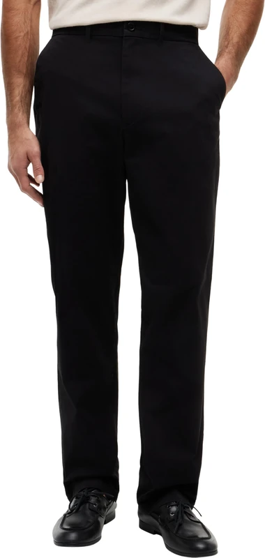 Tommy Hilfiger Men’s Chinos Dover Essential Twill Relaxed Fit, Black (Black), 38W/32L