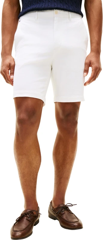 Tommy Hilfiger Men's Dover 8" Ess Twill Short MW0MW42352, White, 31W / Nil