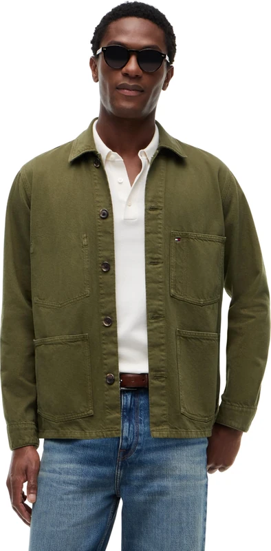 Tommy Hilfiger Men's Chore Jacket Gmd MW0MW42333, GREEN, XXL - Image 1