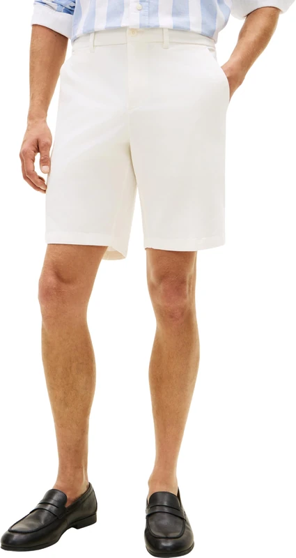 Tommy Hilfiger Men's Half Ewb Harlem Short Chino MW0MW42294, White, 28W / Nil