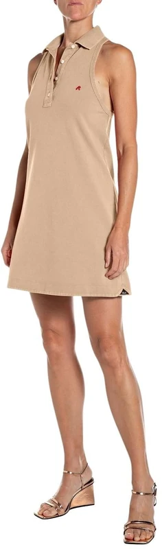 Replay Women's W9236 Dress, 023 Sand, L