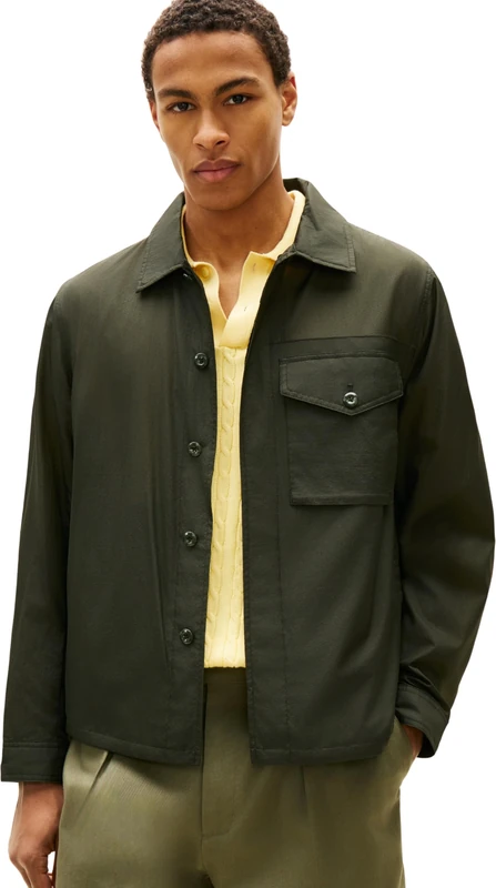Tommy Hilfiger Men's Extra Lw Shirt Jacket MW0MW42512, GREEN, S