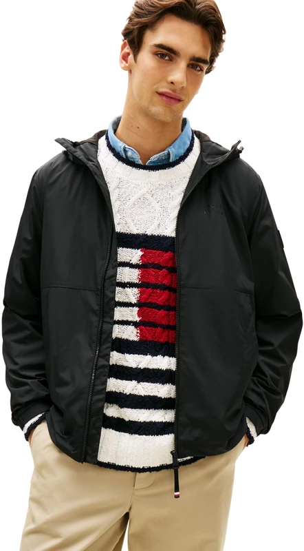 Tommy Hilfiger Men's Hooded Jacket Black - XS MW0MW38905
