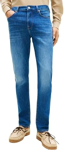 Tommy Hilfiger Men's Slim Bleecker Jax Indigo MW0MW42316, Denim, 31W / 34L
