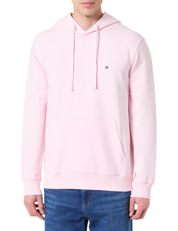 Tommy Hilfiger Men's Essential Terry Hoody Mw0Mw37235, PINK, XS