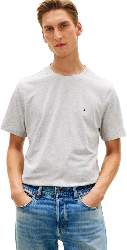 Tommy Hilfiger Men's Ess Seasonal Reg Fit Solid Tee - Grey, M