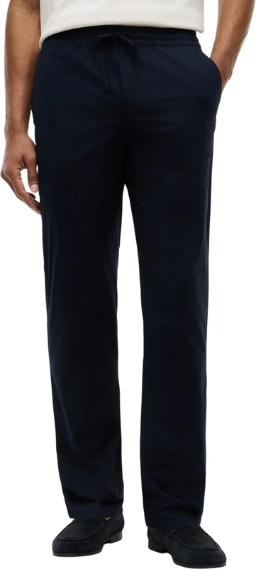 Tommy Hilfiger Men’s Chinos Denton Poplin with Drawstring, Blue (Desert Sky), 35W/34L