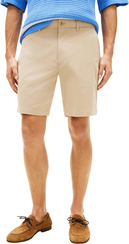 Tommy Hilfiger Men's Dover 8" Ess Twill Short MW0MW42352, Khaki, 30W / Nil