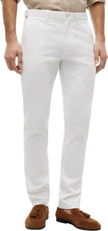 Tommy Hilfiger Men’s Cotton Chinos, White (Th Optic White), 31W/30L