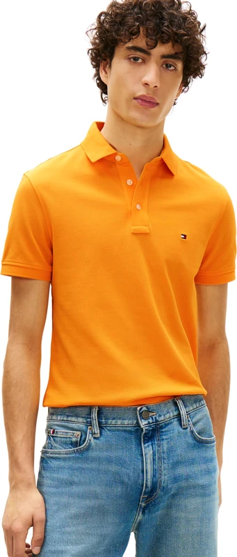Tommy Hilfiger Men's 1985 Slim Polo Mw0Mw17771, Orange, M