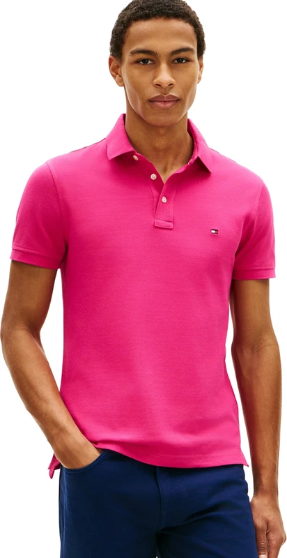 Tommy Hilfiger Men's 1985 Slim Polo Mw0Mw17771, Pink, L