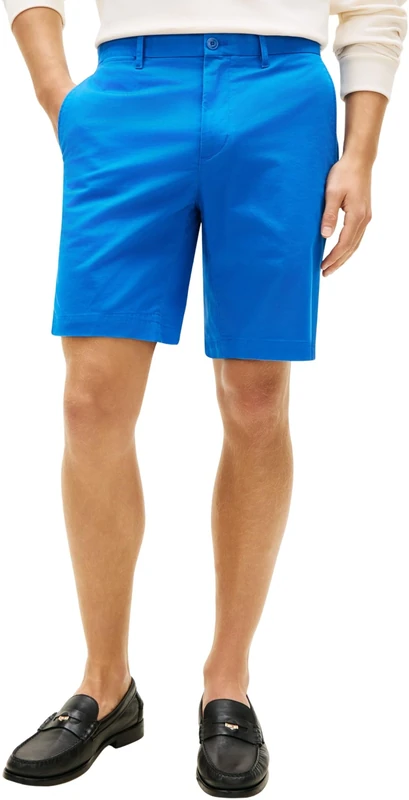 Tommy Hilfiger Men’s Chino Shorts Denton Twill in Stretch Cotton, Blue (Blue Orbit), 28W