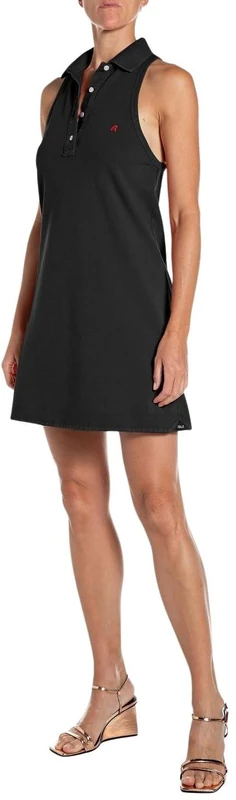 Replay Women's W9236 Dress, 098 Black, S