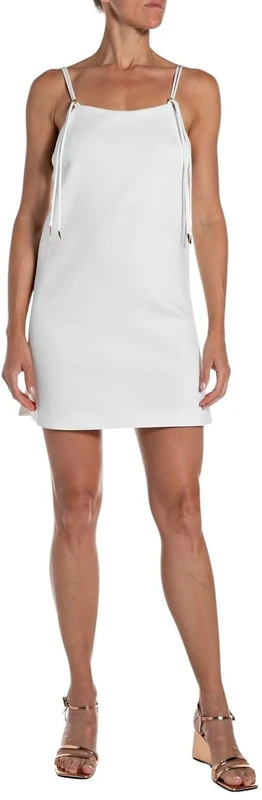 Replay Women's Dress, Natural White 011 (White), S