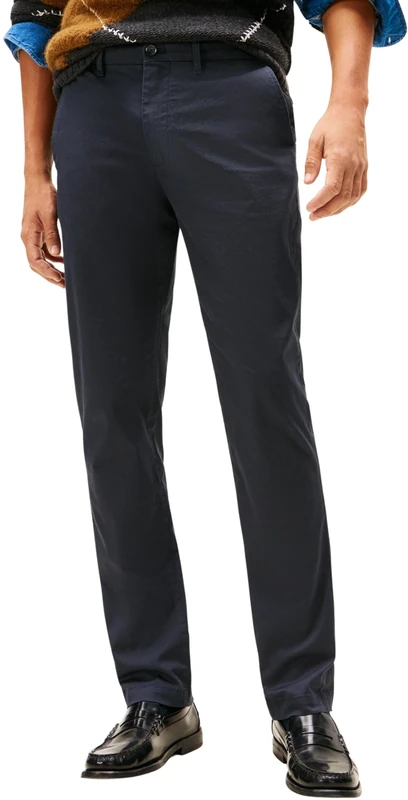 Tommy Hilfiger Men's Chinos Denton Printed Structure Straight Fit, Blue (Desert Sky), 31W/34L
