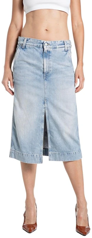 Replay Women's Skirt, Light Blue 010 (Blue), 24W