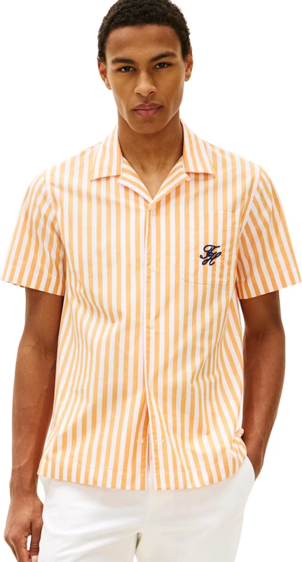 Tommy Hilfiger Men's Papertouch Pop STP Sslv Swimshop MW0MW42986, Orange, XL